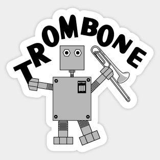 Trombone Robot Text Sticker